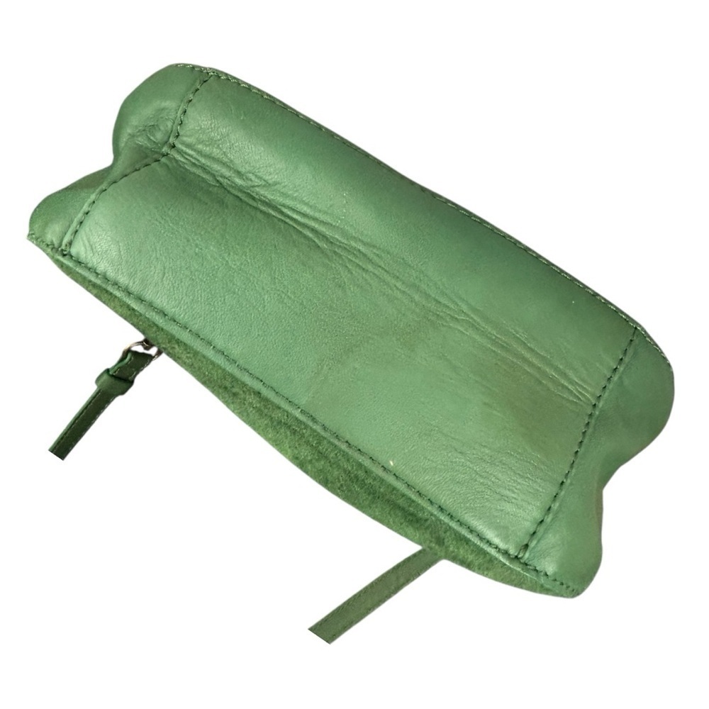 Free People Happy Hour Crossbody Bag Green Suede/Leather Twisted Hand strap - Picture 7 of 10